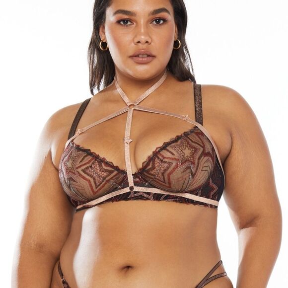 Savage Fenty Accessories Curvy Shining Star Chest Harness Metallic Honey MoneyOS - Picture 2 of 5